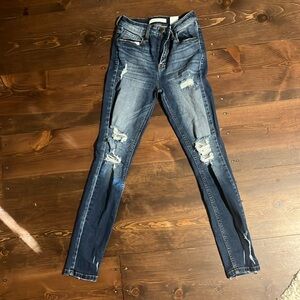 Eunina Bella super high rise skinny ankle jeans size 0